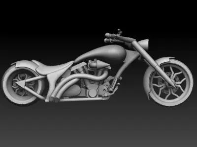 Chopper Motorcycle 3D print model purchase