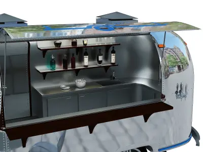 Bar car trailer 3D model