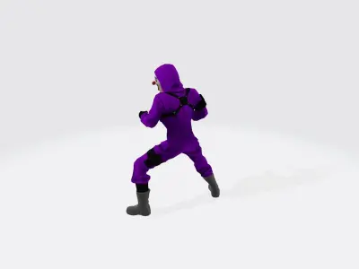 Game Criminal Character Low-poly 3D model