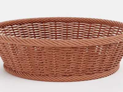 -Wicker Basket- 3D model