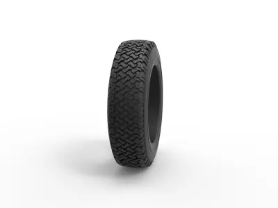 Offroad tire 137 Scale 1 to 25 3D print model