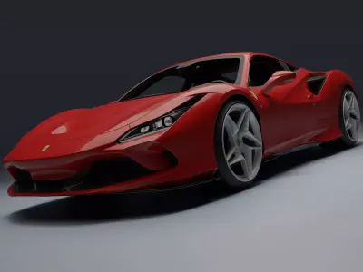 Ferrari F8 Low-poly 3D model