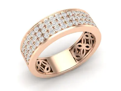 Diamond creative jewelry ring for woman 3D print model