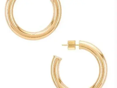 GOLD HOOPS  EARRINGS 3D print model
