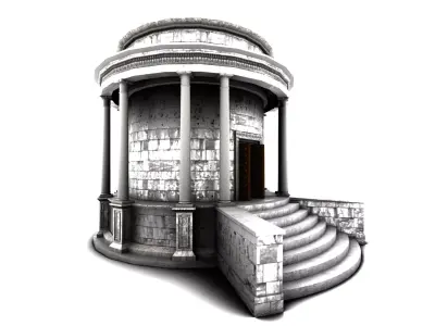 Temple of Vesta  Low-poly 3D model