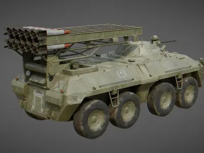 ZHK RS Vehicle for Games Low-poly 3D model