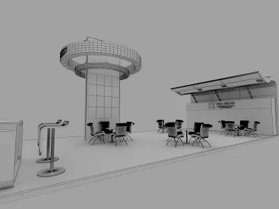 Booth Exhibition Stand a567a 3D model