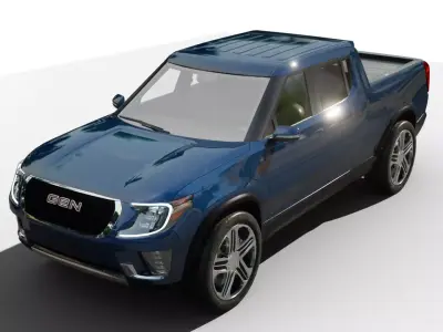 Generic Pickup v25 Low-poly 3D model