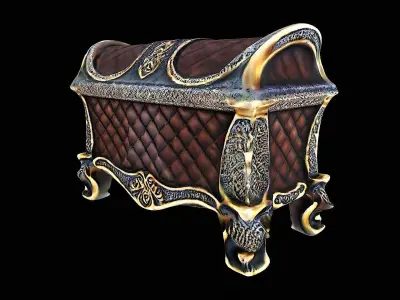 vintage chest luxurious 3D model