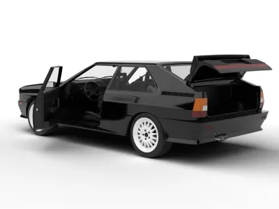 Audi Quattro UR 1980 HQ 3d model 3D model