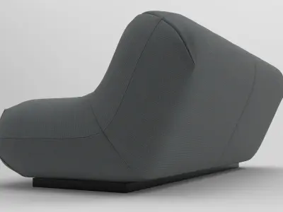 Liver Sofa Low-poly 3D model