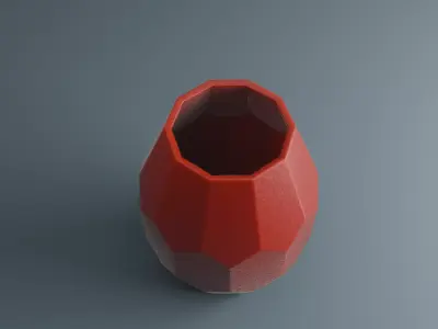 Small Low Poly Decorative Vase - Modern Geometric Style 3D print model
