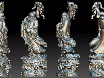 Bodhidharma Crosses the Sea  3D print model