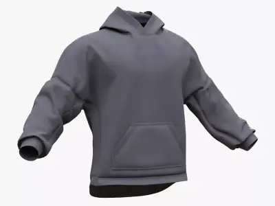 Hoodie 123 - All MH Bodies - UE5 Skeletons - Rigged Low-poly 3D model