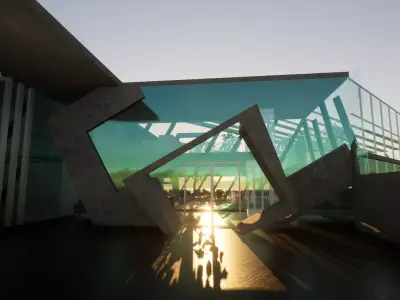 Revit 100 Person Restaurant and Cafe 3D model