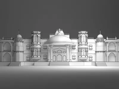 Indian Wedding Stage 3D model