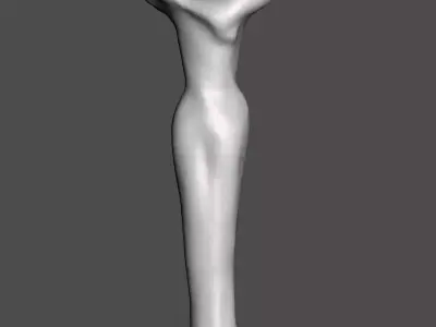 3D Contemporary Sculpture of a Runway Model - Home Decor 3D print model