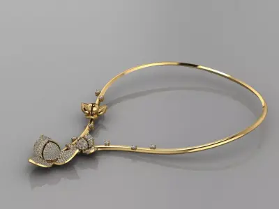 Romdul Flower Necklase Khmer 3D print model