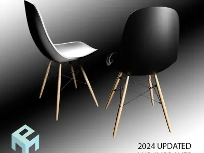 Nordic Chair Set Low-poly 3D model