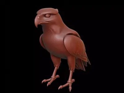 Hawk Animal Sculpture 3D print model get