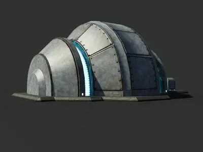 Sci-Fi Generator Low-poly 3D model