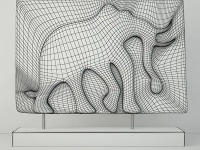 Antique Indian Elephant Relief Panel 3D model