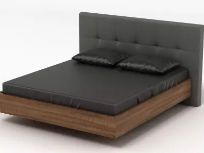 Contemporary Bed 10 3D model