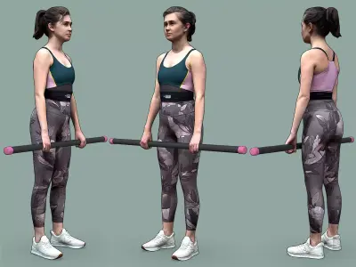Stylized Fitness Character 3D model