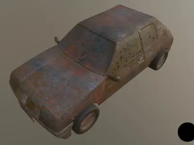 rusted peugot 205 3D model