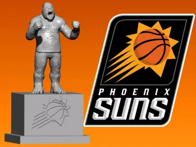 NBA - PHOENIX SUNS BASKETBALL MASCOT STATUE - 3D PRINT 3D print model