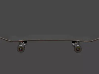 Complete Skateboard Low-poly 3D model