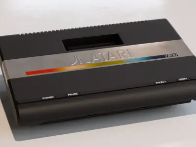 Atari 7800 Low-poly 3D model