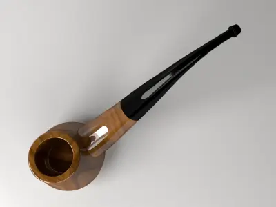 Pipes wooden pipe 3D model