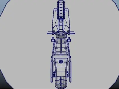 Concept moto Low-poly 3D model