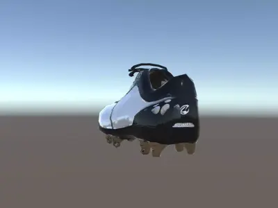 Metallic Football Boot D Model Pack Low-poly 3D model