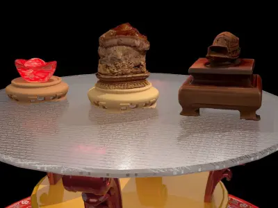 Chinese meat-shaped stone  3D model