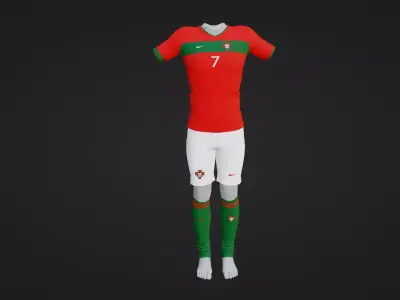 Portugal Sportwear Low-poly 3D model