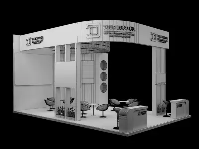 Booth Exhibition Stand a634 3D model