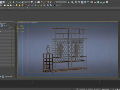 cabinet cabinet wardrobe sofa bed table bookshelve 3D model