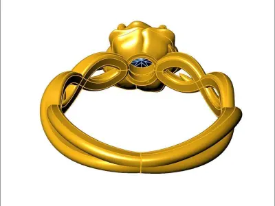 Rose Vine Twist Ring  3D print model