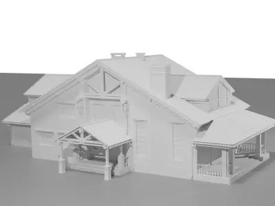 Simple house 3D model purchase