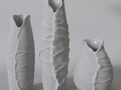 Vase-01 head with hole in it Low-poly 3D model