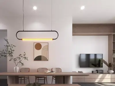 Interior Living And Kitchent Complete File 3D print model