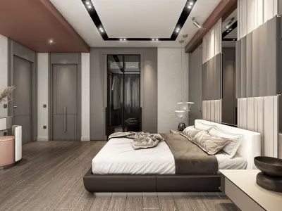 Interior Scene BedRoom Vray 3D model