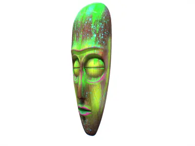 Neon tribe Mask Low-poly 3D model