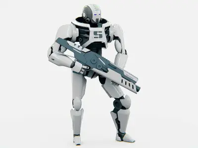 ANDROID SOLDIER P-800 Rigged for Unreal Engine - Unity - MIXAMO  3D model