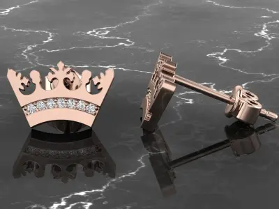 Jewelry Earring 3D print model 8
