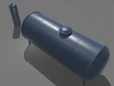 Industrial Tank 1 Low-poly 3D model