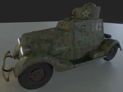Armoured Car FAI-M Low-poly 3D model