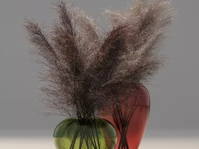 Miscanthus flower 3D model